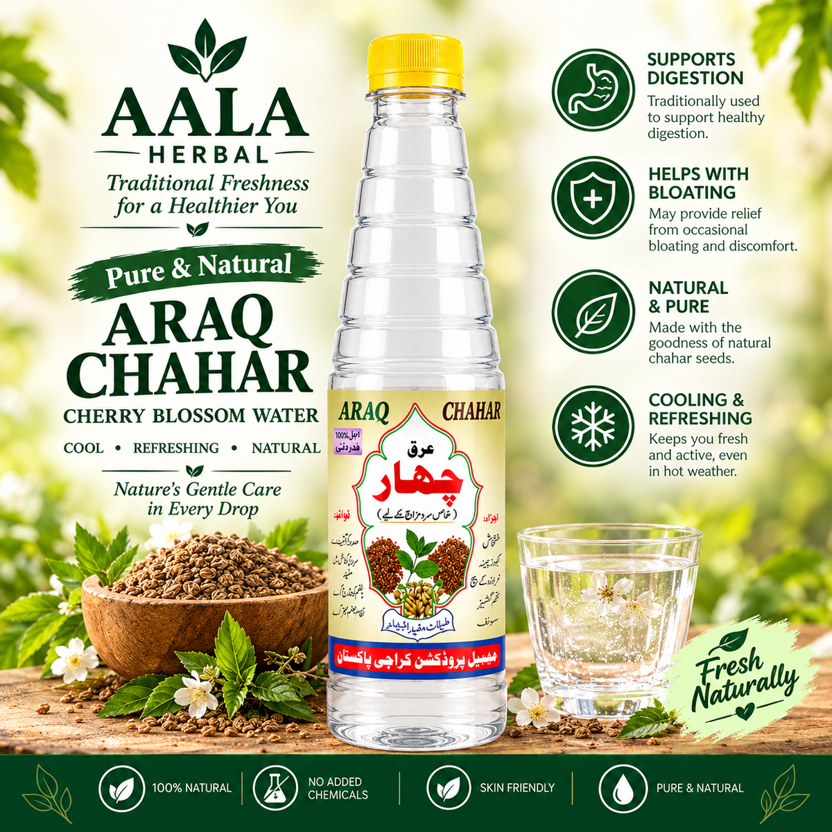 Aaraq Chahar โ Traditional Herbal Water for Digestive Comfort & Freshness