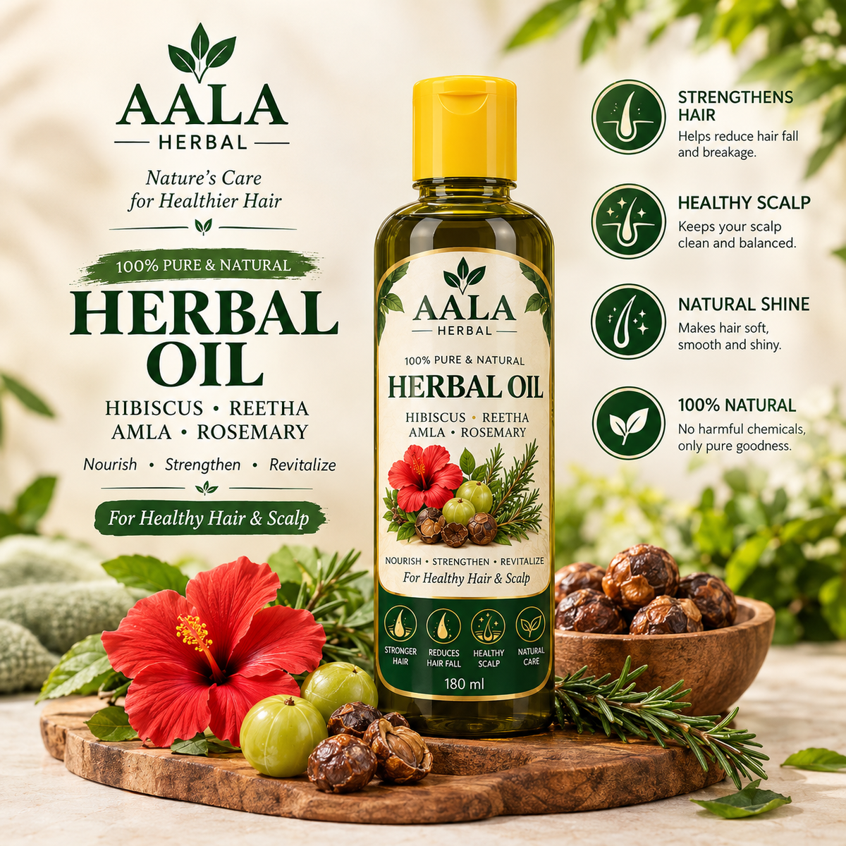AALA Herbal Hair Oil – Nourish, Strengthen & Revitalize Your Hair