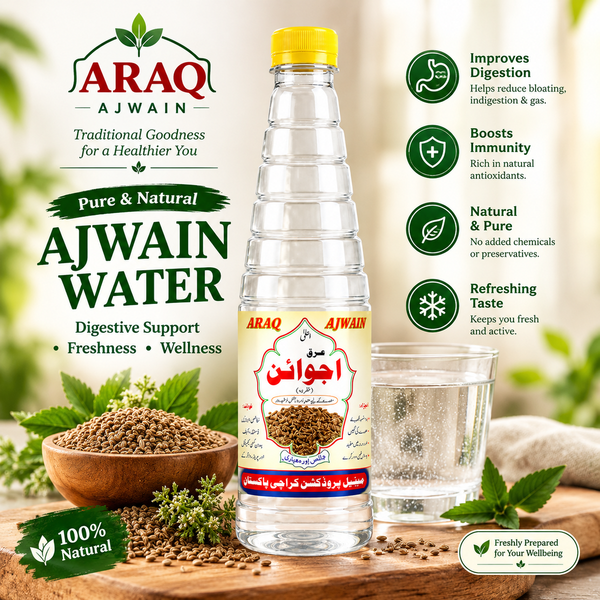 Aaraq Ajwain Water – Natural Digestive & Wellness Support
